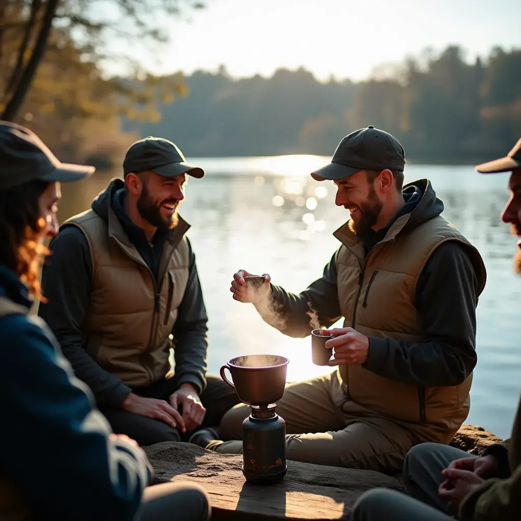 Homme méditant avec une tasse de thé, illustrant l'équilibre entre corps et esprit.